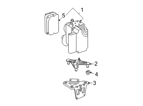 2008 Mercedes-Benz E350 ABS Components, Electrical Diagram