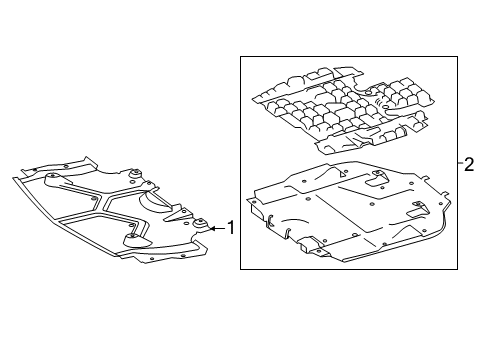 2010 Mercedes-Benz R350 Splash Shields Diagram