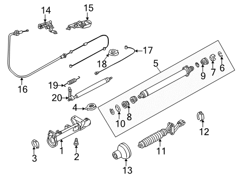 2001 Mercedes-Benz CLK320 Steering Column & Wheel, Steering Gear & Linkage Diagram 2