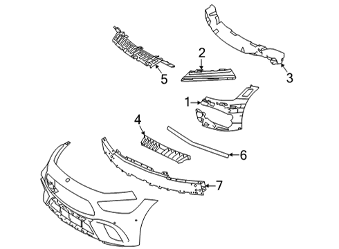 2021 Mercedes-Benz AMG GT 63 S Bumper & Components - Front Diagram 2