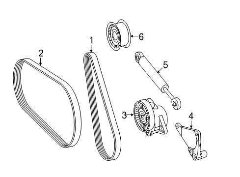 2010 Mercedes-Benz S400 Belts & Pulleys, Cooling Diagram