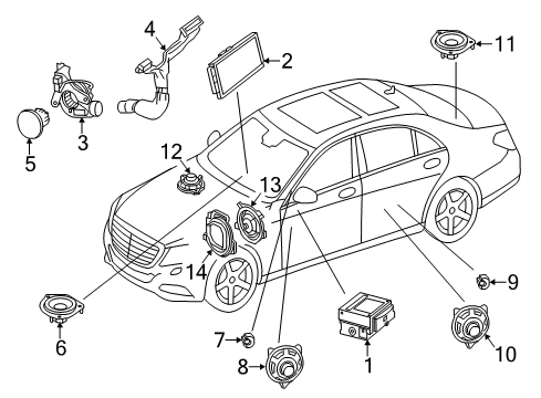 2016 Mercedes-Benz S550 Sound System Diagram 3