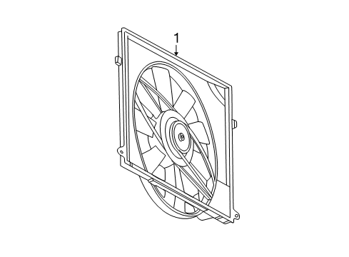 2001 Mercedes-Benz S55 AMG Cooling System, Radiator, Water Pump, Cooling Fan Diagram 1