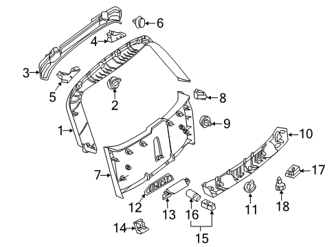 Lower Trim Panel Clip Diagram for 000-991-90-98