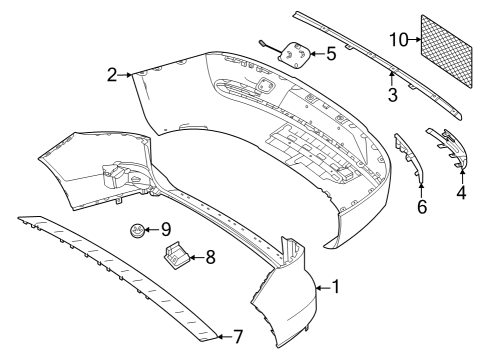 2022 Mercedes-Benz EQB 300 Bumper & Components - Rear Diagram 2