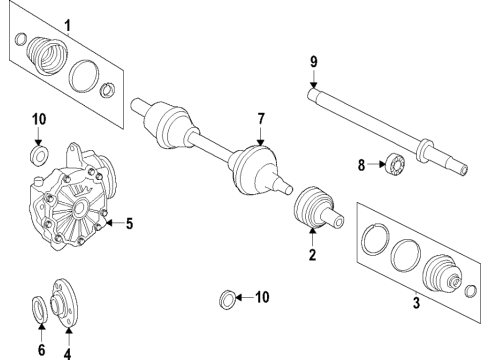 2021 Mercedes-Benz E53 AMG Front Axle, Axle Shafts & Joints, Differential, Drive Axles, Propeller Shaft