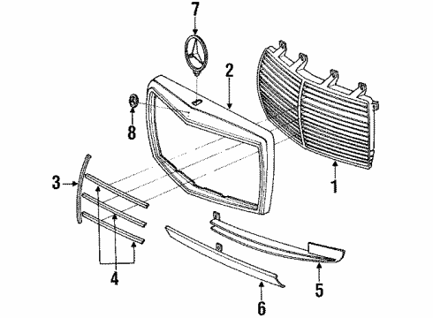 1985 Mercedes-Benz 300CD Grille & Components