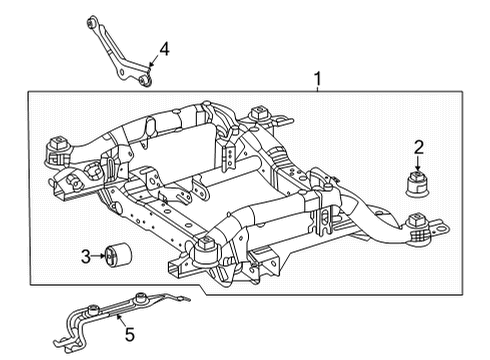 2021 Mercedes-Benz GLE63 AMG S Suspension Mounting - Front Diagram 2