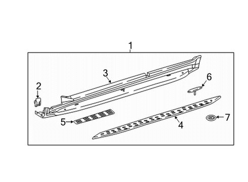 2021 Mercedes-Benz GLC63 AMG Running Board Diagram 1