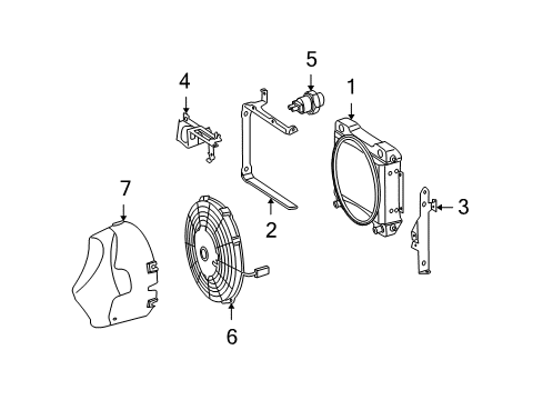 2009 Mercedes-Benz S65 AMG Radiator & Components Diagram 1