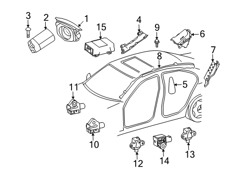 Side Impact Inflator Module Diagram for 207-860-07-02