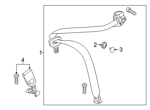 2016 Mercedes-Benz CLS63 AMG S Seat Belt Diagram 2