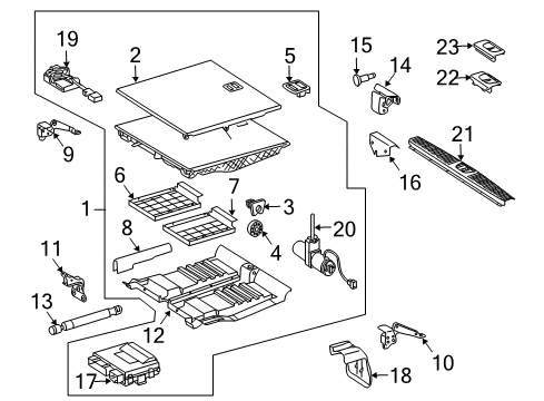 2005 Mercedes-Benz E320 Interior Trim - Rear Body Diagram 1