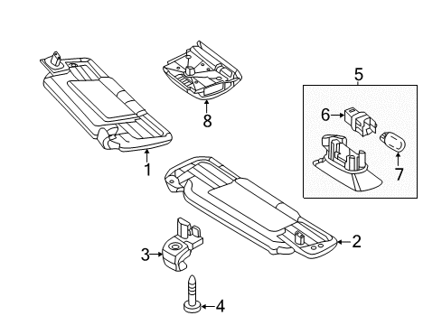 Sunvisor Diagram for 172-810-24-00-9051