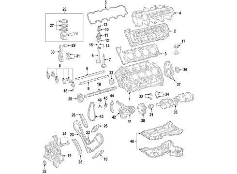 2006 Mercedes-Benz CLS55 AMG Engine Parts & Mounts, Timing, Lubrication System Diagram 2