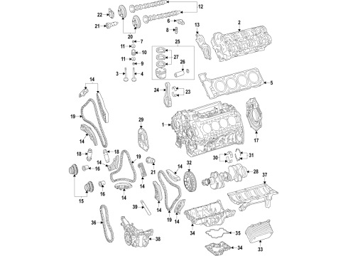 2021 Mercedes-Benz E63 AMG S Engine Parts & Mounts, Timing, Lubrication System Diagram 2