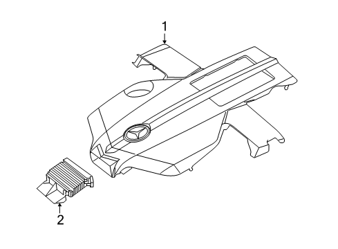 2017 Mercedes-Benz CLS400 Engine Appearance Cover Diagram