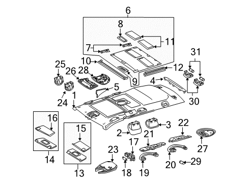 2005 Mercedes-Benz E320 Bulbs Diagram 14