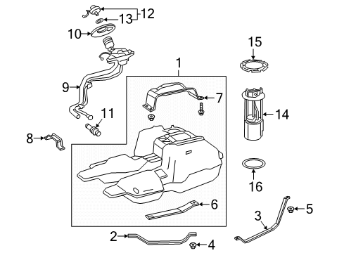 Fuel Pump Assembly Retainer Ring Diagram for 001-471-14-30