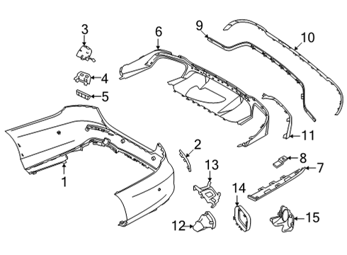 Bumper Cover Diagram for 213-885-43-05-9999