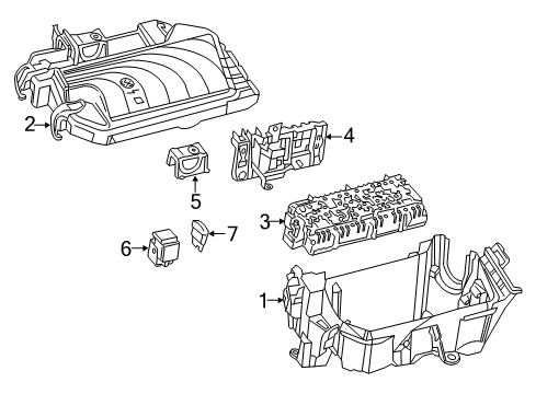 Relay & Fuse Plate Diagram for 242-540-02-50