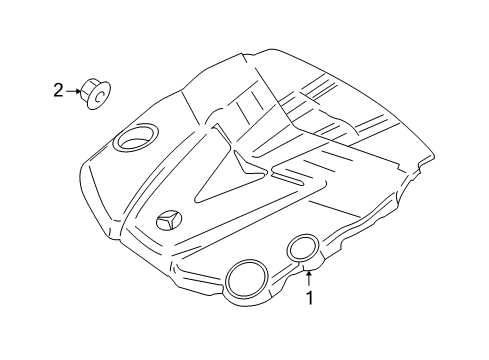 2010 Mercedes-Benz GL350 Engine Appearance Cover Diagram