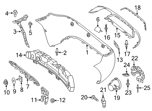 2020 Mercedes-Benz SLC300 Bumper & Components - Rear Diagram 2