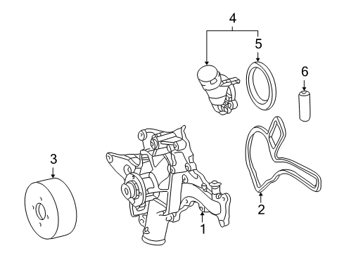 2002 Mercedes-Benz ML55 AMG Water Pump Diagram