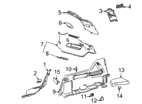 Upper Pillar Trim Diagram for 247-690-14-02-9051