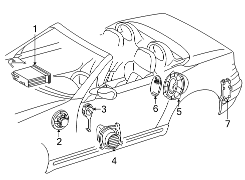 2002 Mercedes-Benz SLK320 Sound System Diagram