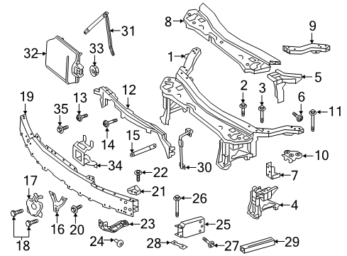 Passenger Air Bag Screw Diagram for 001-984-68-29