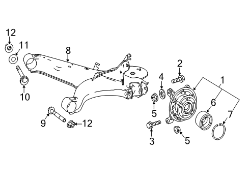 2021 Mercedes-Benz Metris Suspension Components, Control Arm Diagram 1