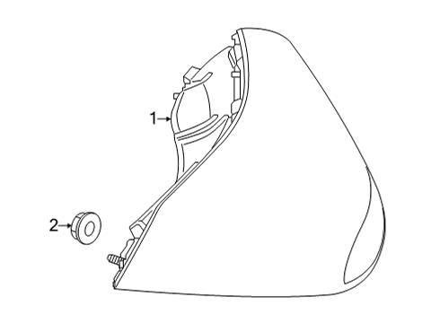 Tail Lamp Assembly Diagram for 167-906-72-10