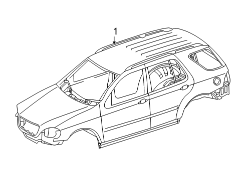 2001 Mercedes-Benz ML55 AMG Body Shell Diagram