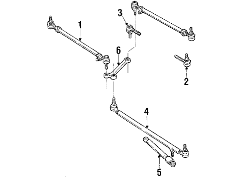 1986 Mercedes-Benz 300E Steering Column & Wheel, Steering Gear & Linkage Diagram 2