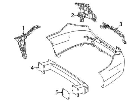 2024 Mercedes-Benz C43 AMG Bumper & Components - Rear Diagram 3