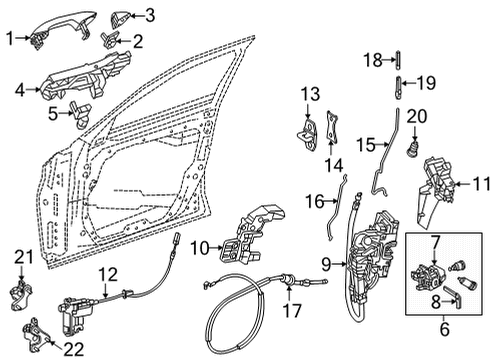 2023 Mercedes-Benz GLE63 AMG S Lock & Hardware Diagram 1