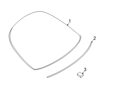 2012 Mercedes-Benz CL600 Back Glass Diagram