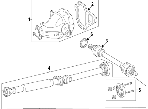 2022 Mercedes-Benz GLS450 Rear Axle, Differential, Drive Axles, Propeller Shaft Diagram