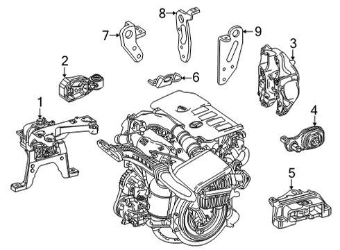 2021 Mercedes-Benz GLA35 AMG Engine & Trans Mounting