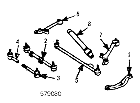 1985 Mercedes-Benz 300D Steering Gear & Linkage Diagram