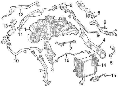 2023 Mercedes-Benz Sprinter 2500 Turbocharger & Components Diagram 2