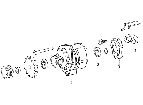 Alternator Mount Bracket Diagram for 102-150-11-73