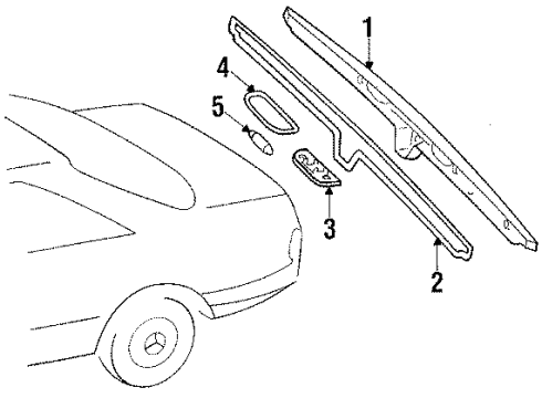 1986 Mercedes-Benz 560SEC License Lamps Diagram