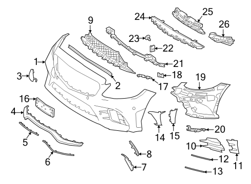 2022 Mercedes-Benz C43 AMG Bumper Cover - Front