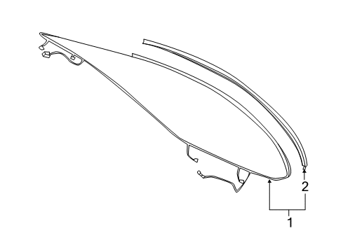 2017 Mercedes-Benz E43 AMG Back Glass Diagram