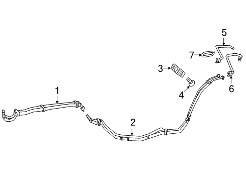 2016 Mercedes-Benz GL550 Rear A/C Lines Diagram