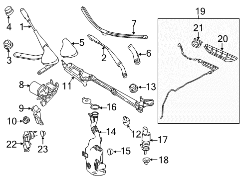 2017 Mercedes-Benz SLC43 AMG Wiper & Washer Components