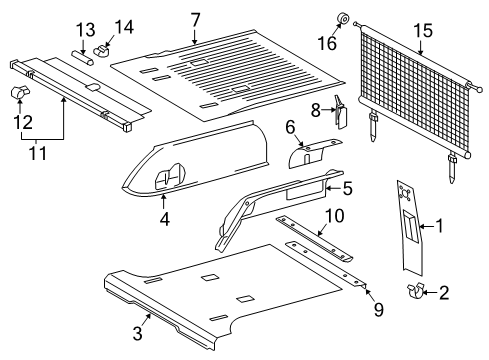 2009 Mercedes-Benz G55 AMG Interior Trim - Rear Body Diagram