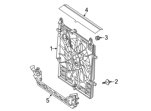 2023 Mercedes-Benz Sprinter 2500 Cooling System, Radiator, Water Pump, Cooling Fan Diagram 1